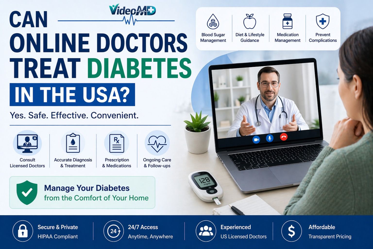 Can Online Doctors Treat Diabetes in the USA