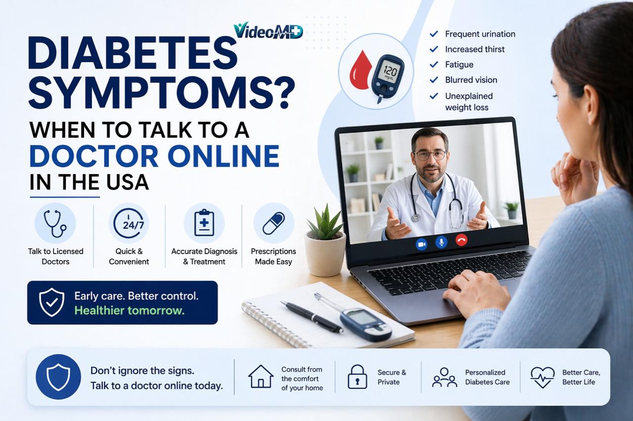 Diabetes Symptoms? When to Get Online Diabetes Consultation USA