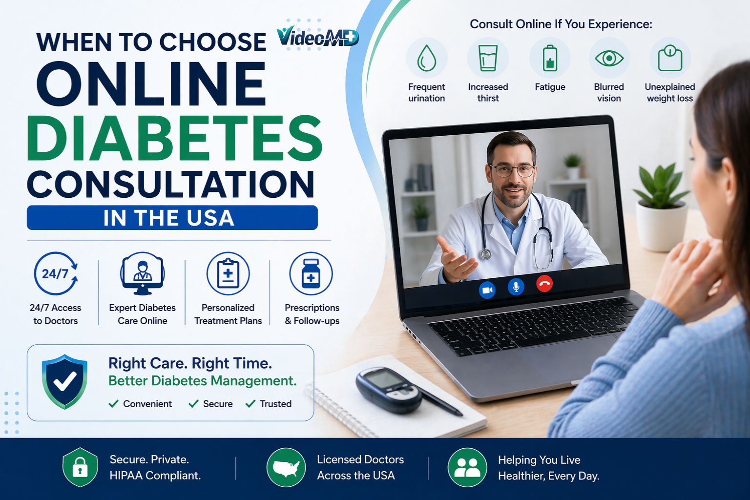 When to Choose Online Diabetes Consultation in the USA