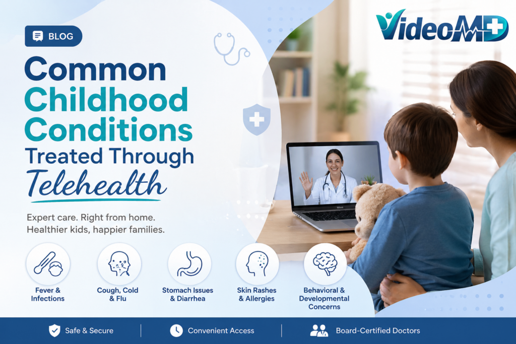 Common Childhood Conditions Treated Through Telehealth