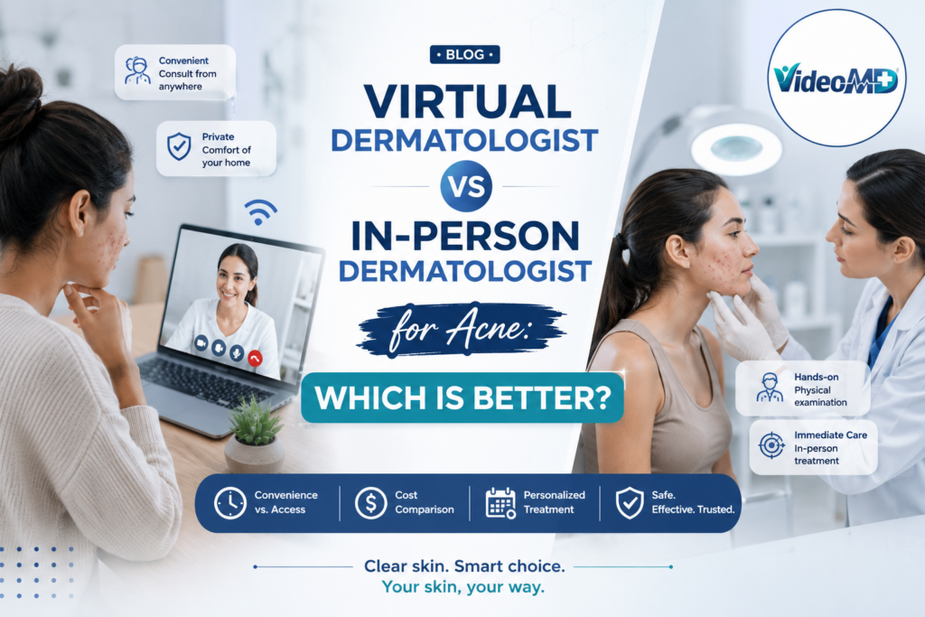 Virtual Dermatologist vs In-Person Dermatologist for Acne Which Is Better